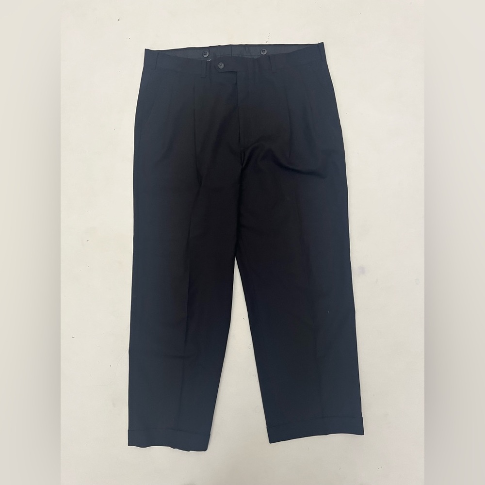 BURBERRYS LONDON MENS BLACK DRESS PANTS LORO PIANA WOOL VINTAGE - Picture 4 of 10
